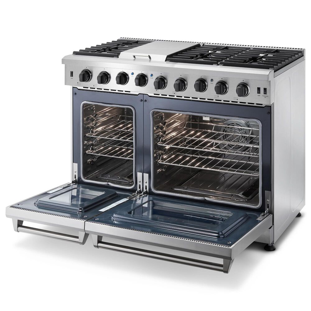 Thor Kitchen 48&quot; Freestanding Professional Gas Range with Storage Drawer in Stainless Steel, , large