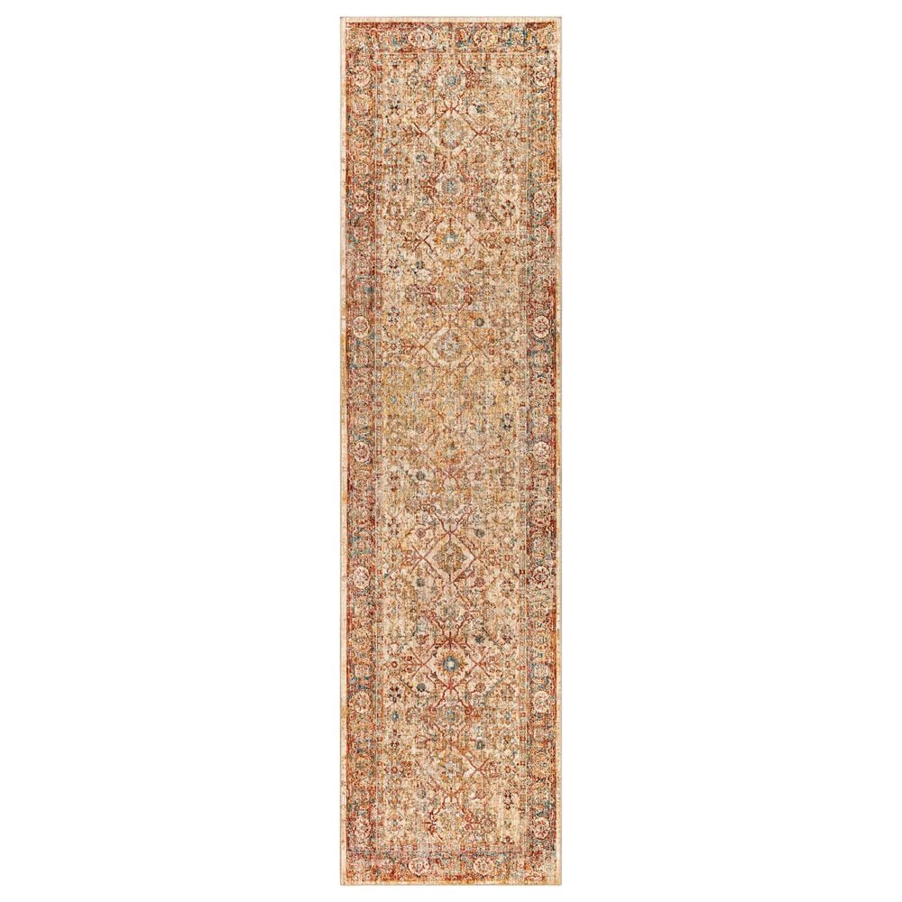 Surya Aspendos 2"7" x 7"3" Dusty Pink, Rust, Burgandy, Wheat, Taupe, Gray, Denim, Black and Cream Runner, , large