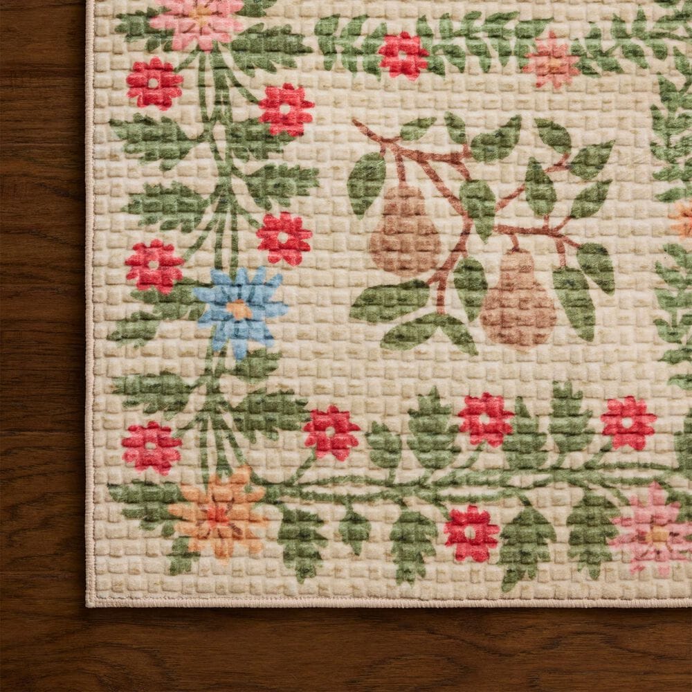 Rifle Paper Co. x Loloi Orchard Beige and Multicolor 3'6" x 5'6" Area Rug, , large