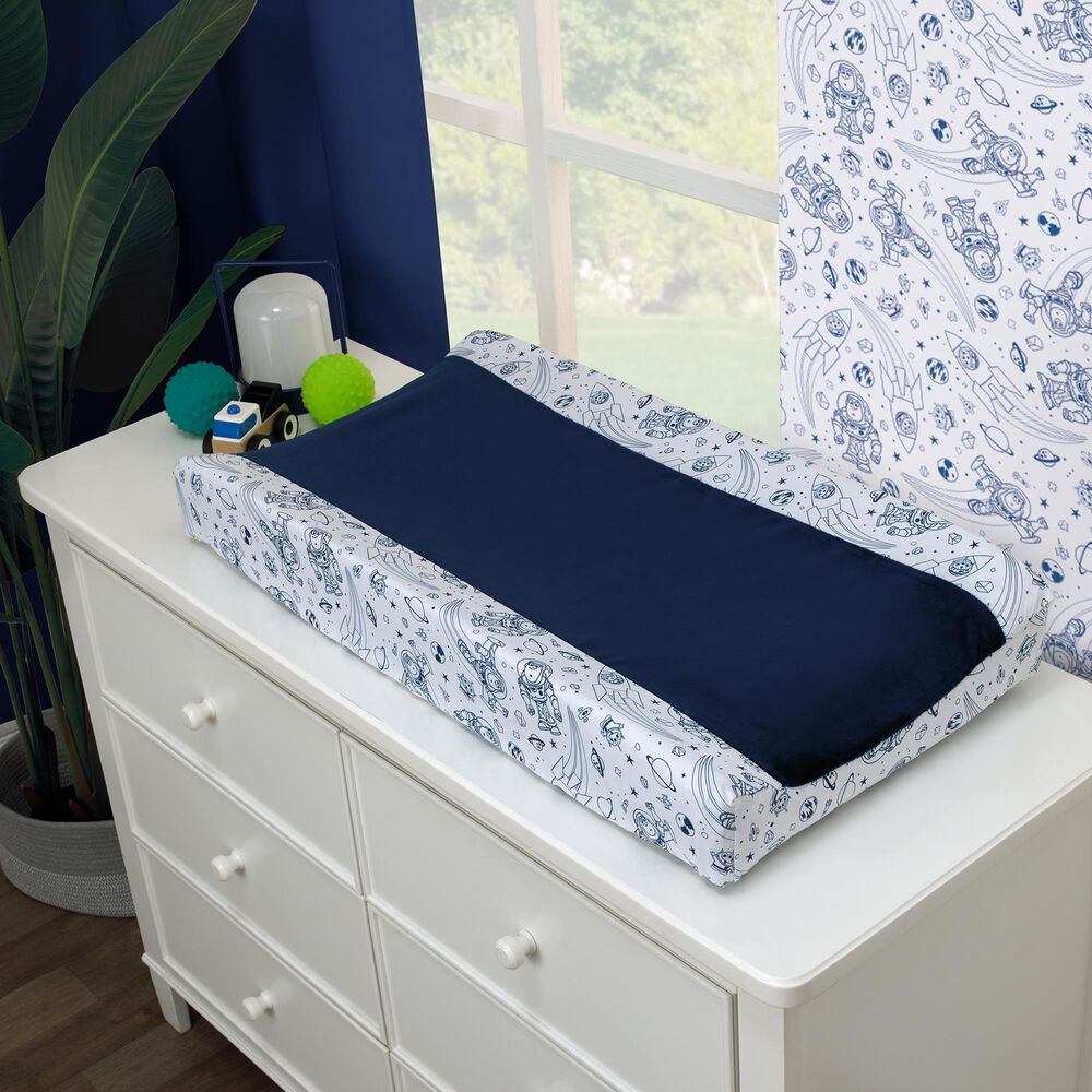 Nojo Baby and Kids Toy Story Outta This World 4-Piece Nursery Crib Bedding Set in Blue and Gray, , large