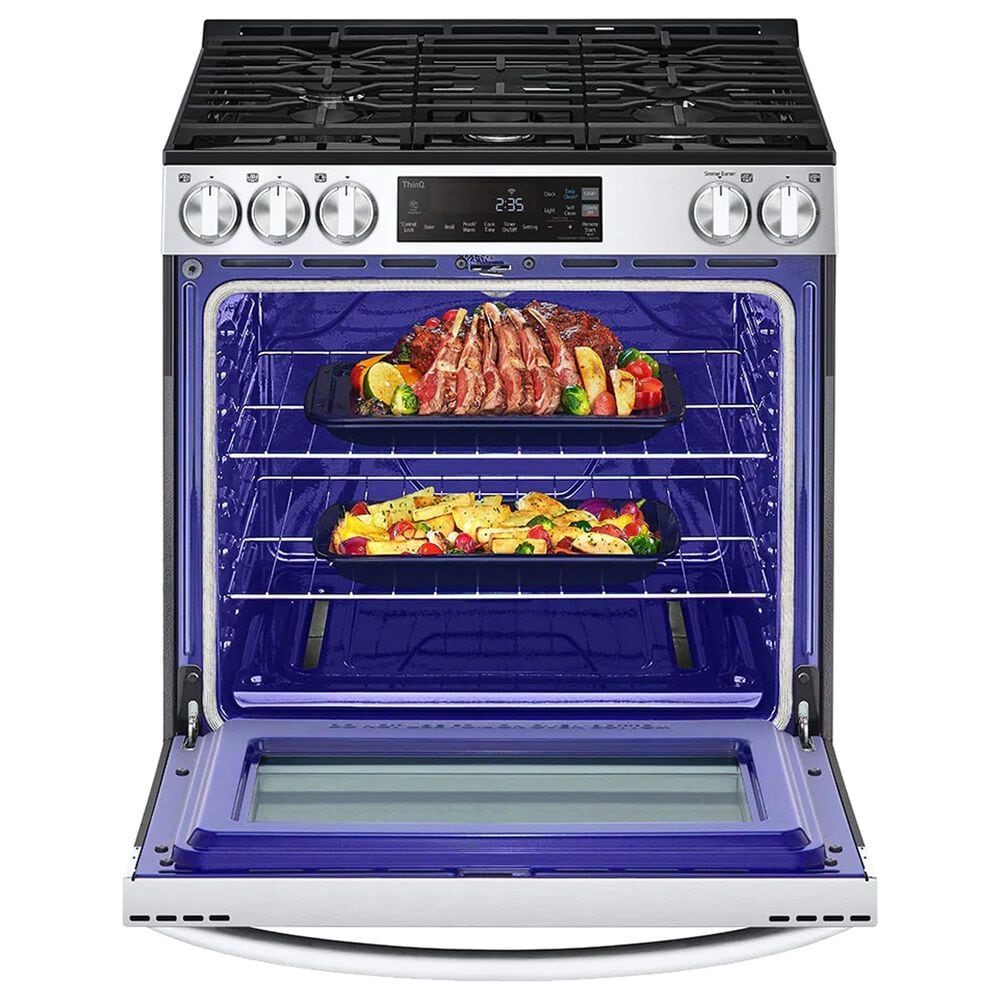 LG 5.8 Cu. Ft. Slide-in Gas Smart Range in Stainless Steel, , large