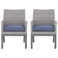 Ashley Half Moon Beach Patio Arm Chair with Cushion in Gray (Set of 2), , large