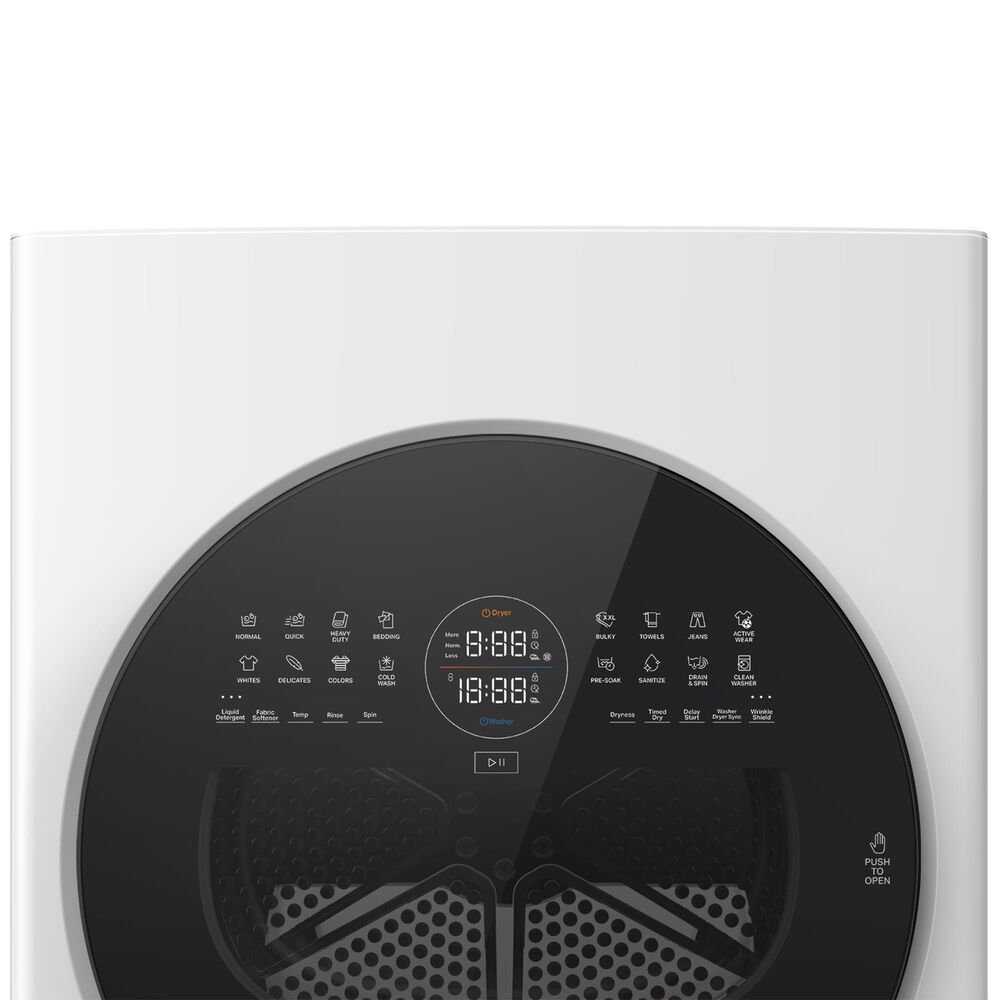 Whirlpool 2.7 Cu. Ft. Washer and 4.3 Cu. Ft. Electric Dryer Stack Laundry in White, , large