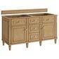 James Martin Vanities Lorelai 60" Double Vanity in Light Natural Oak with 3 cm Charcoal Soapstone Quartz Top, , large