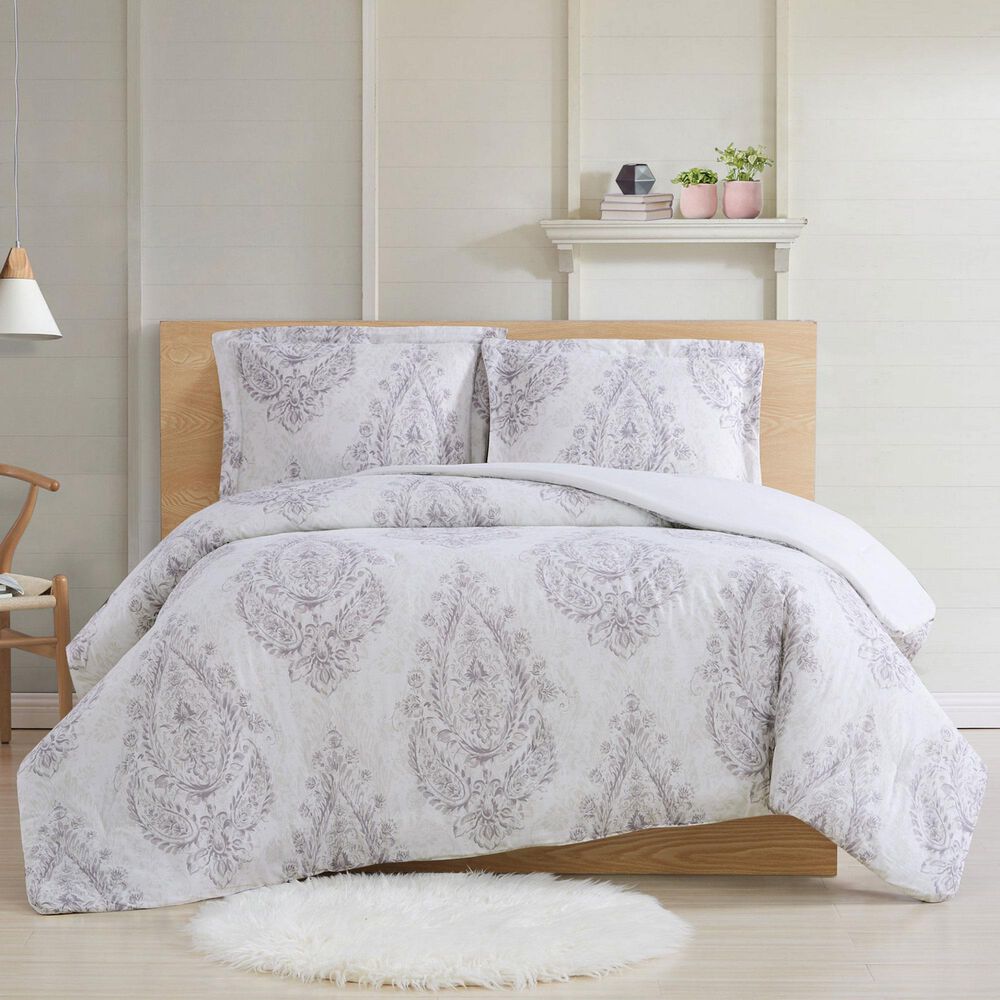 Pem America Cottage Classics Paisley 3-Piece Full/Queen Comforter Set in Purple, , large