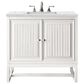 James Martin Vanities Athens 30" Single Bathroom Vanity in Glossy White with 3 cm Ethereal Noctis Quartz Top and Rectangular Sink, , large