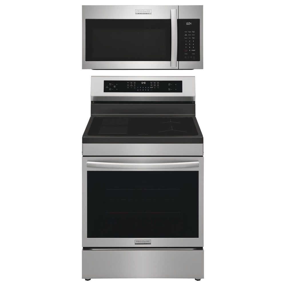 Frigidaire Gallery 2-Piece Kitchen Package with 5.3 Cu. Ft. Freestanding Induction Range and 30" Over-The-Range Microwave in Stainless Steel, , large
