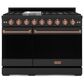 THOR KITCHEN Gordon Ramsay 6.8 Cu. Ft. 48" Professional Natural Gas Range with Rose Gold Handle Kit in Black, , large