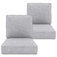 Sunwell Garden 4" Thick Outdoor Cushion Set in Light Grey (Set of 2), , large