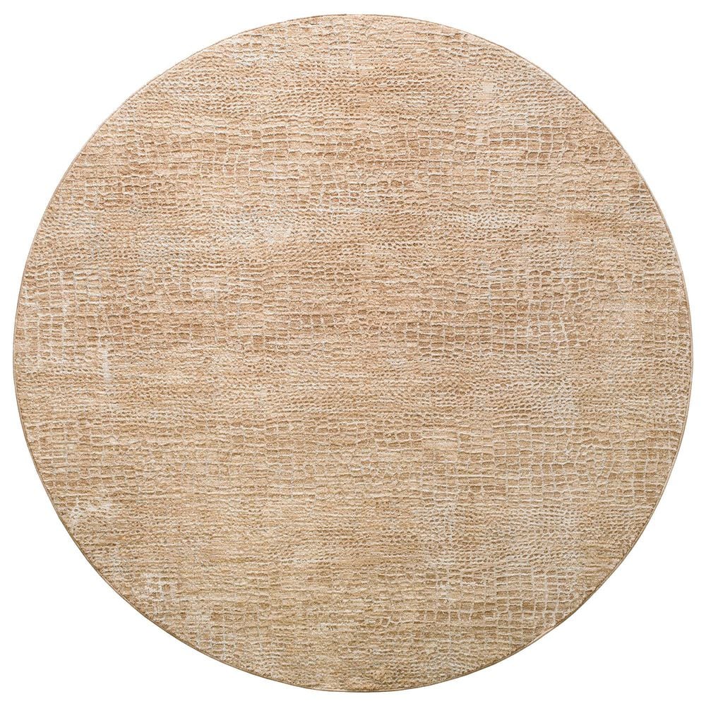 Surya Masterpiece Light Gray, Beige, Tan and Medium Brown 5&#39;3&quot; Round Area Rug, , large