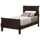 Pacific Landing Louis Philippe Twin Sleigh Bed in Cappuccino, , large