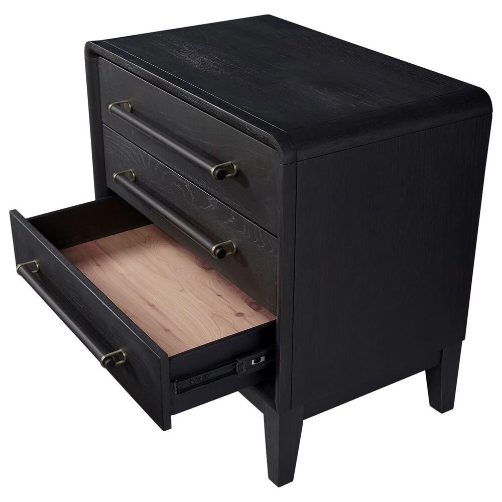 Sterling Timber Elure 3 Drawer Nightstand in Peppercorn with USB Ports, , large