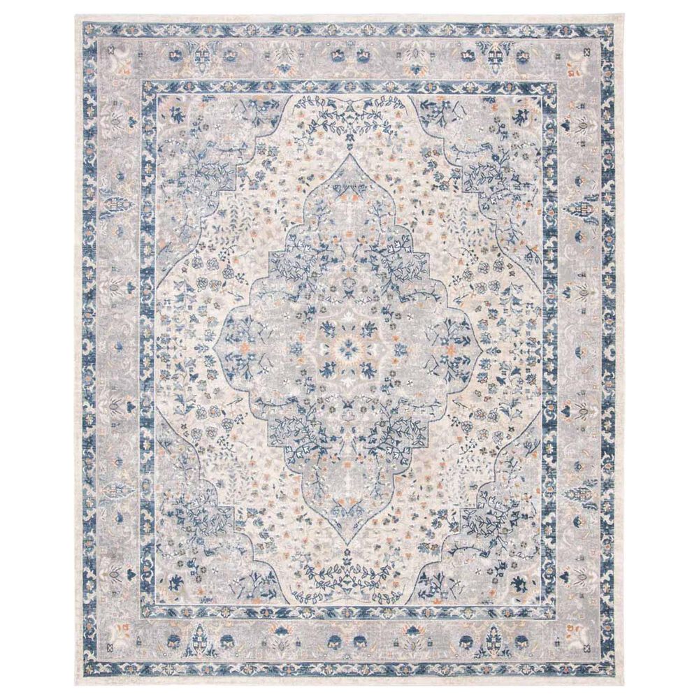 Safavieh Martha Stewart Cosmopolitan Waze Oriental 2"2" x 8" Cream and Blue Runner, , large