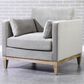 Jennifer Taylor Home Knox Arm Chair in Opal Grey Velvet, , large