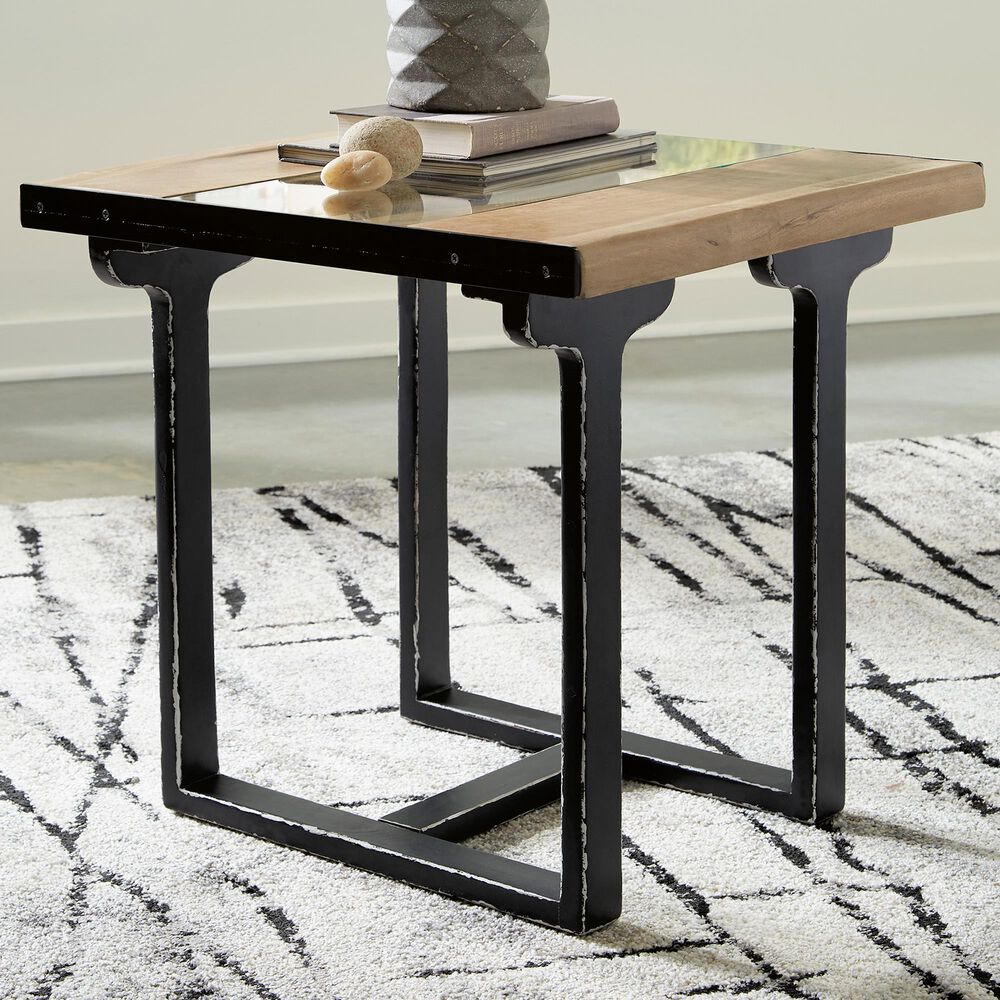 Signature Design by Ashley Calkosa End Table in Brown and Black, , large