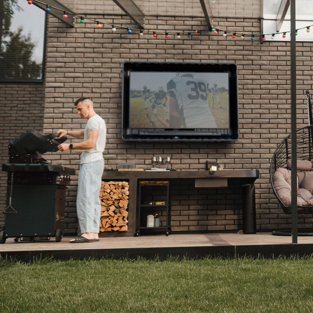 Storm Shell XL 55" Outdoor TV and Soundbar Enclosure in Black, , large