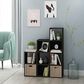 HOMLUX 4-Cube Cubic Shelf Storage Bookcase in Espresso, , large