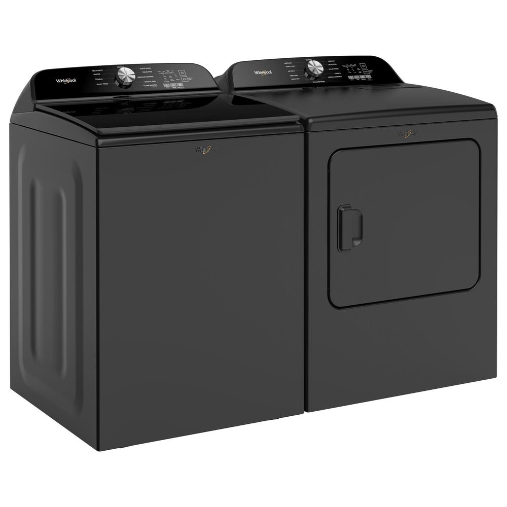 Whirlpool 5.3 Cu. Ft. Washer and 7.0 Cu. Ft. Electric Dryer in Black , , large