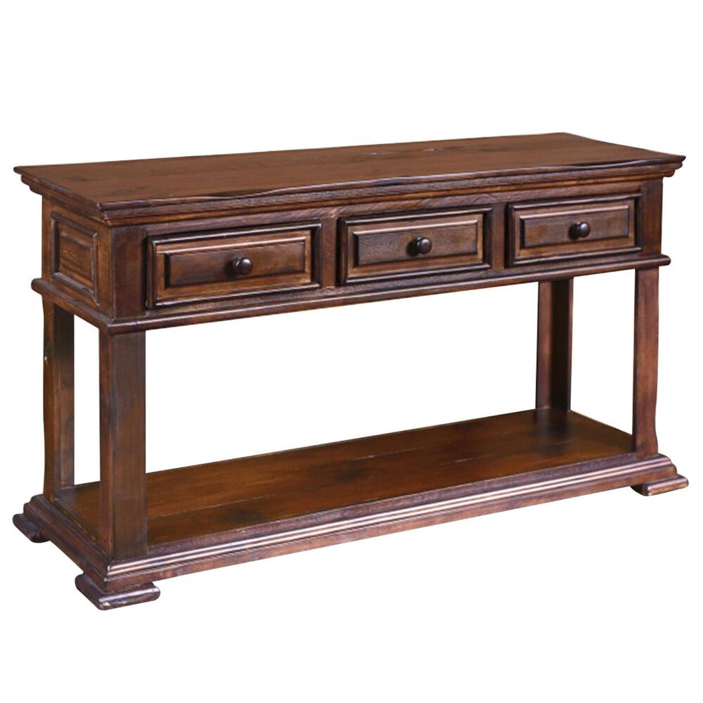 Sunset Bay Marquis Sofa Table in Rustic Brown, , large