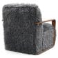 Furniture of America Neyra Long-Haired Accent Chair in Charcoal Gray, , large