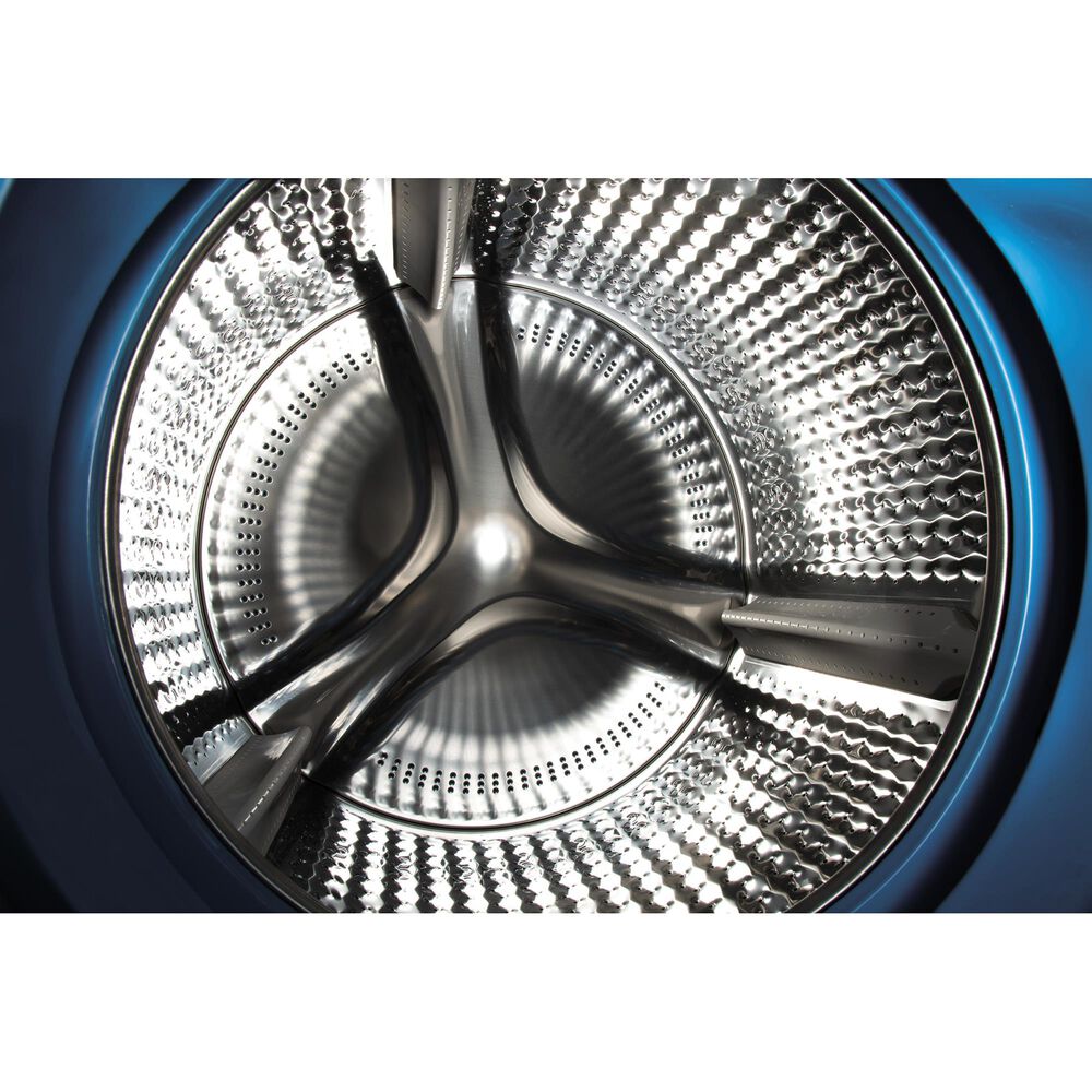 GE Appliances 5 Cu. Ft. Front Load Washer and 7.8 Cu. Ft. Gas Dryer Laundry Pair with Pedestal in Sapphire Blue, , large