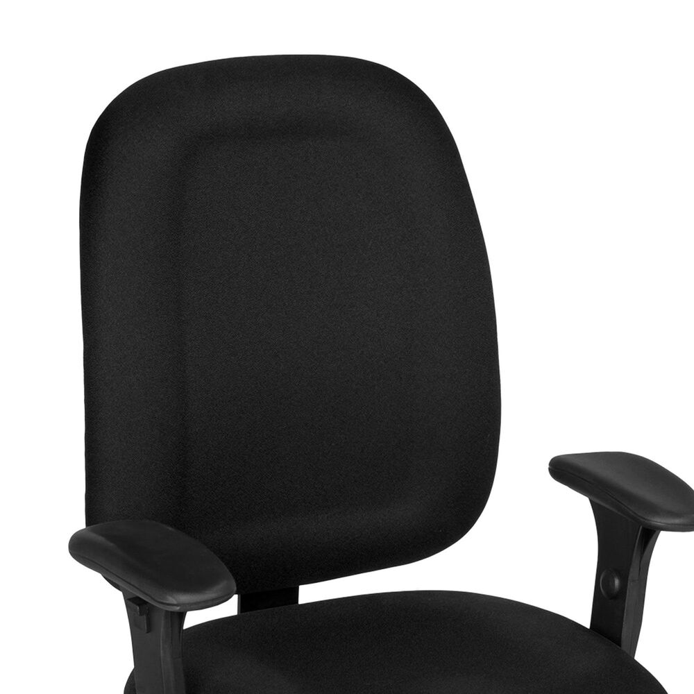 Regency Global Sourcing Comfort Series Multifunctional Swivel Computer Task Chair with Adjustable Arms and Drafting Kit in Black, , large