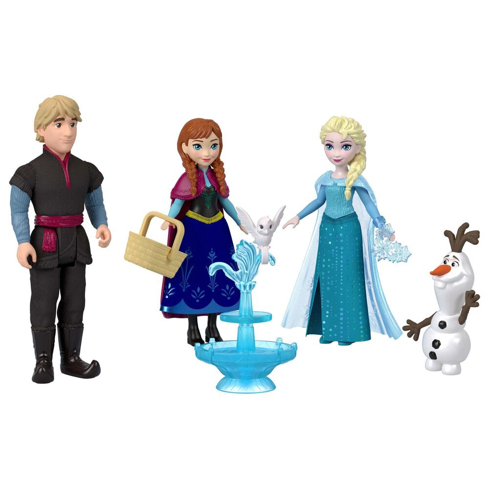 Disney Princess Anna and Elsa Character Set with 4 Small Dolls, , large