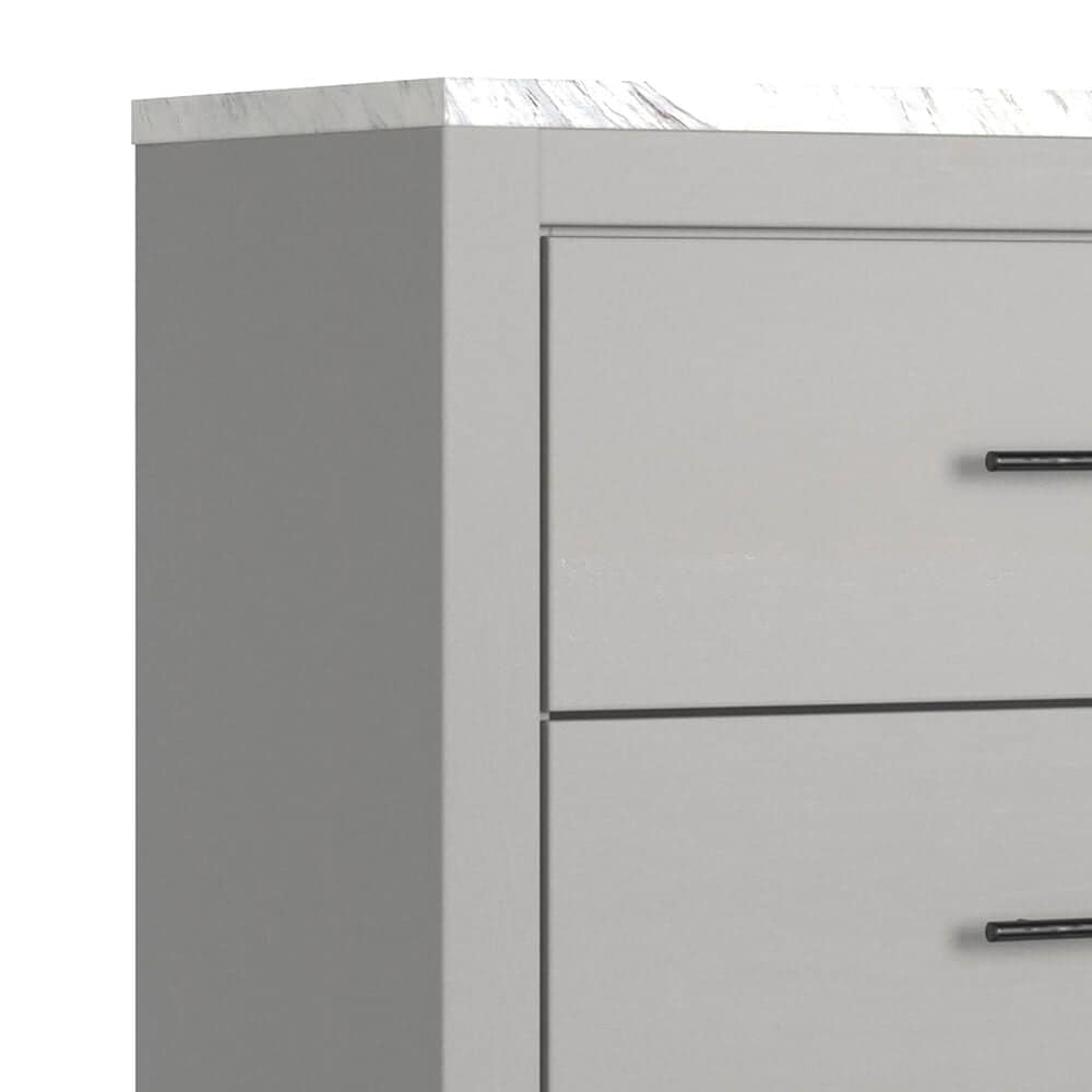 Ashley Cottonburg 4 Drawer Chest in Light Gray and White, , large