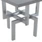 Blue River Illusion End Table in Brushed Stainless Steel, , large