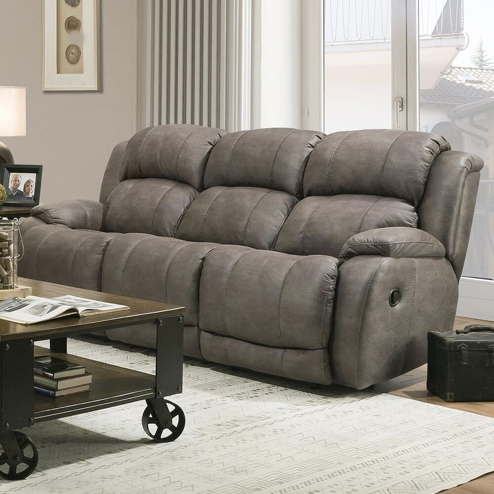 Homestretch Denali 88&quot; Manual Reclining Sofa in Grey, , large