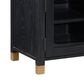 Steve Silver Furniture Yves 64" TV Stand in Ebony and Brushed Brass, , large