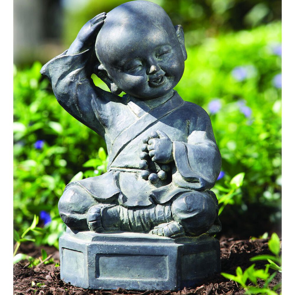 Alfresco Home Dreaming Buddha Patio Statue in Brown, , large