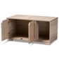 Baxton Studio Jasper 2-Door Litter Box Cover House in Oak, , large