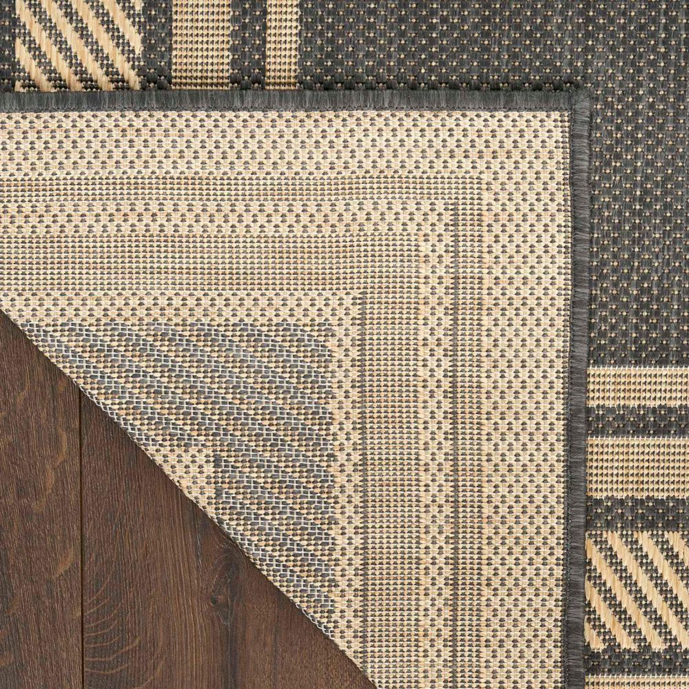 Nourison Horizon HOZ03 Charcoal 9&#39; x 12&#39; Indoor/Outdoor Area Rug, , large