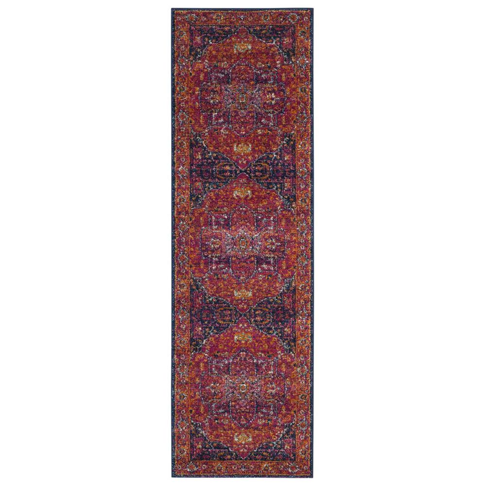 Safavieh Evoke EVK275S 2"3" x 15" Fuchsia and Orange Runner, , large