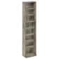 HOMLUX 8-Tier Multimedia Storage Tower with Adjustable Shelves in French Oak Grey, , large