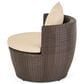 Hearth and Haven Kono 3-Piece Outdoor Chat Set with Dark Brown Glass-Top Hourglass Side Table in Ivory, , large