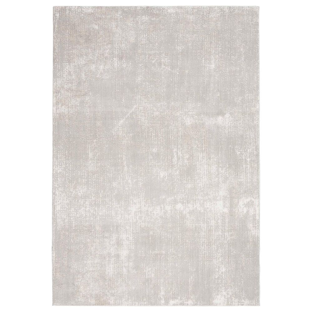 Nourison Silky Textures SLY01 3"11" x 5"11" Ivory and Grey Area Rug, , large