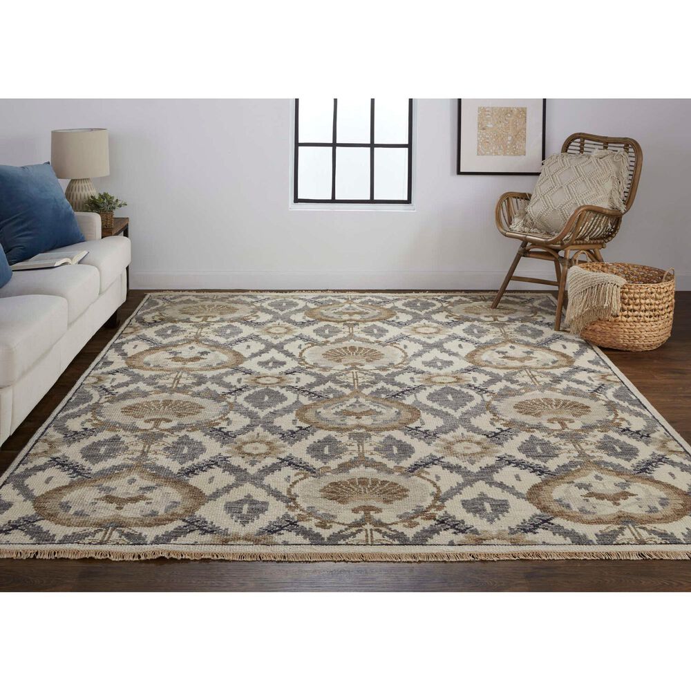 Feizy Beall 7&#39;9&quot; x 9&#39;9&quot; Gray and Brown Area Rug, , large