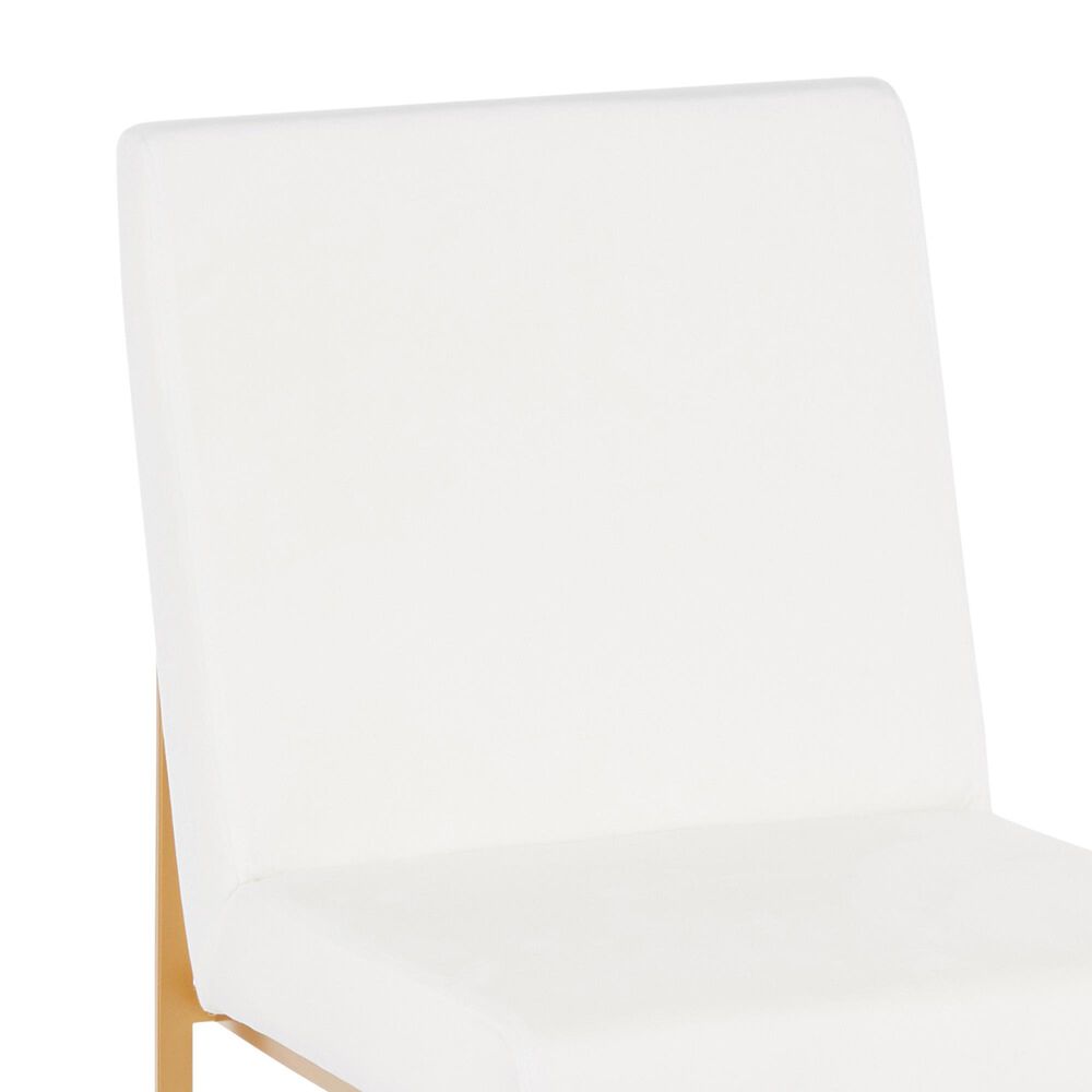 Lumisource Fuji Dining Chair in White/Gold &#40;Set of 2&#41;, , large