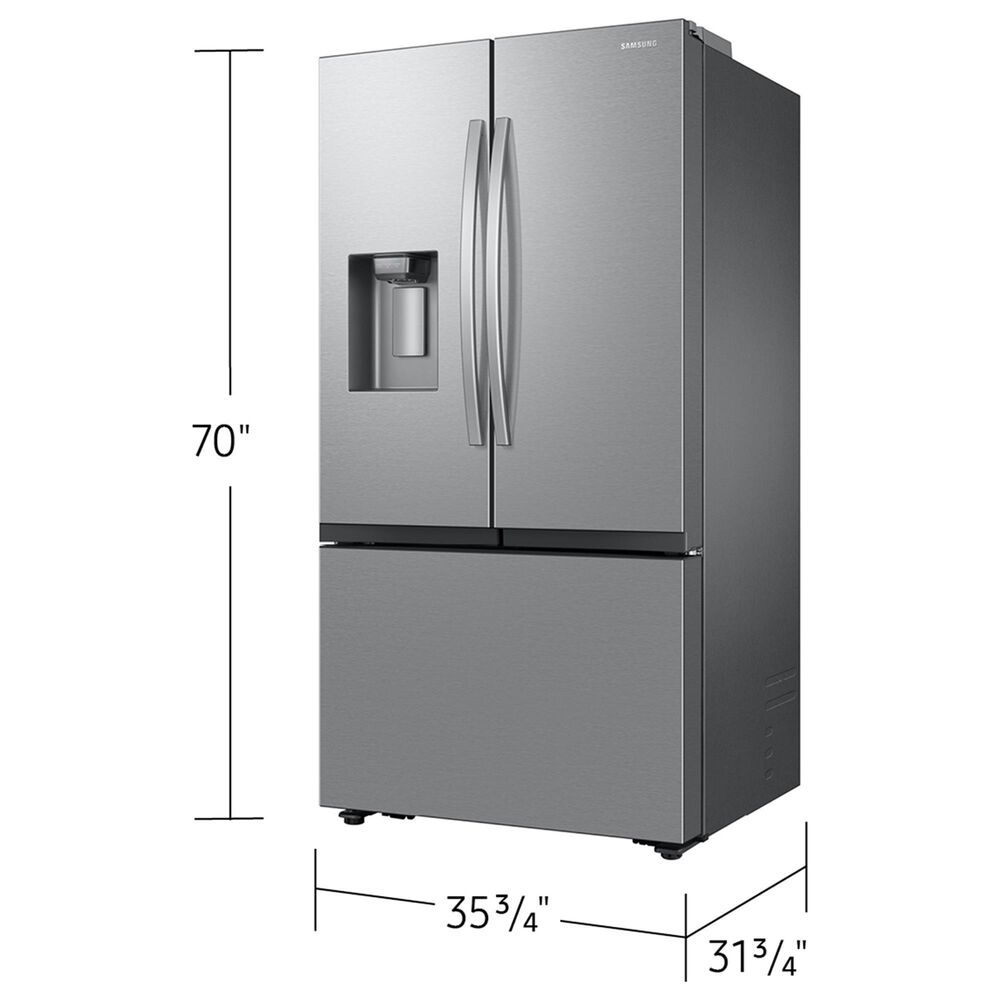 Samsung Bespoke AI 25.5 Cu. Ft. French Door Refrigerator in Fingerprint Resistant Stainless Steel, , large