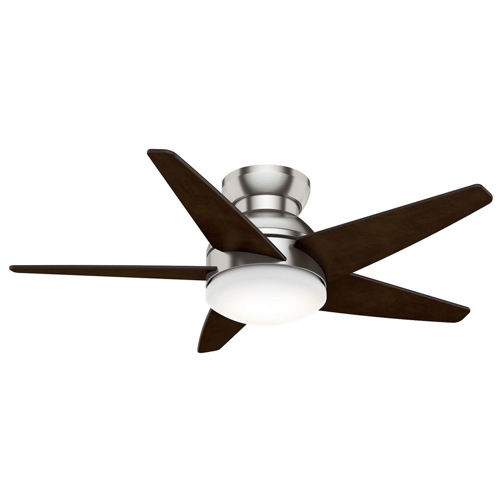 Hunter Isotope Low Profile 44" Ceiling Fan with LED Light in Brushed Nickel, , large