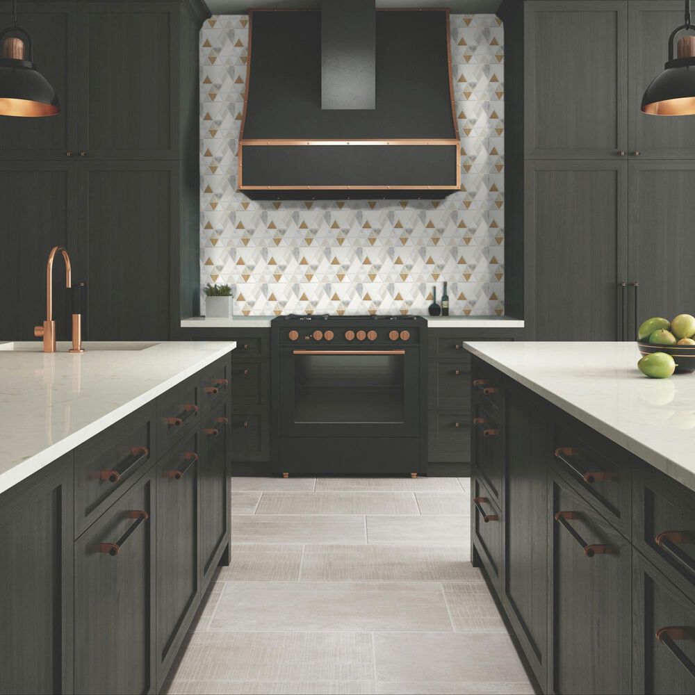 Dal-Tile Pietra Divina Namaste Gold Blend Spectrum Mosaic Tile, , large