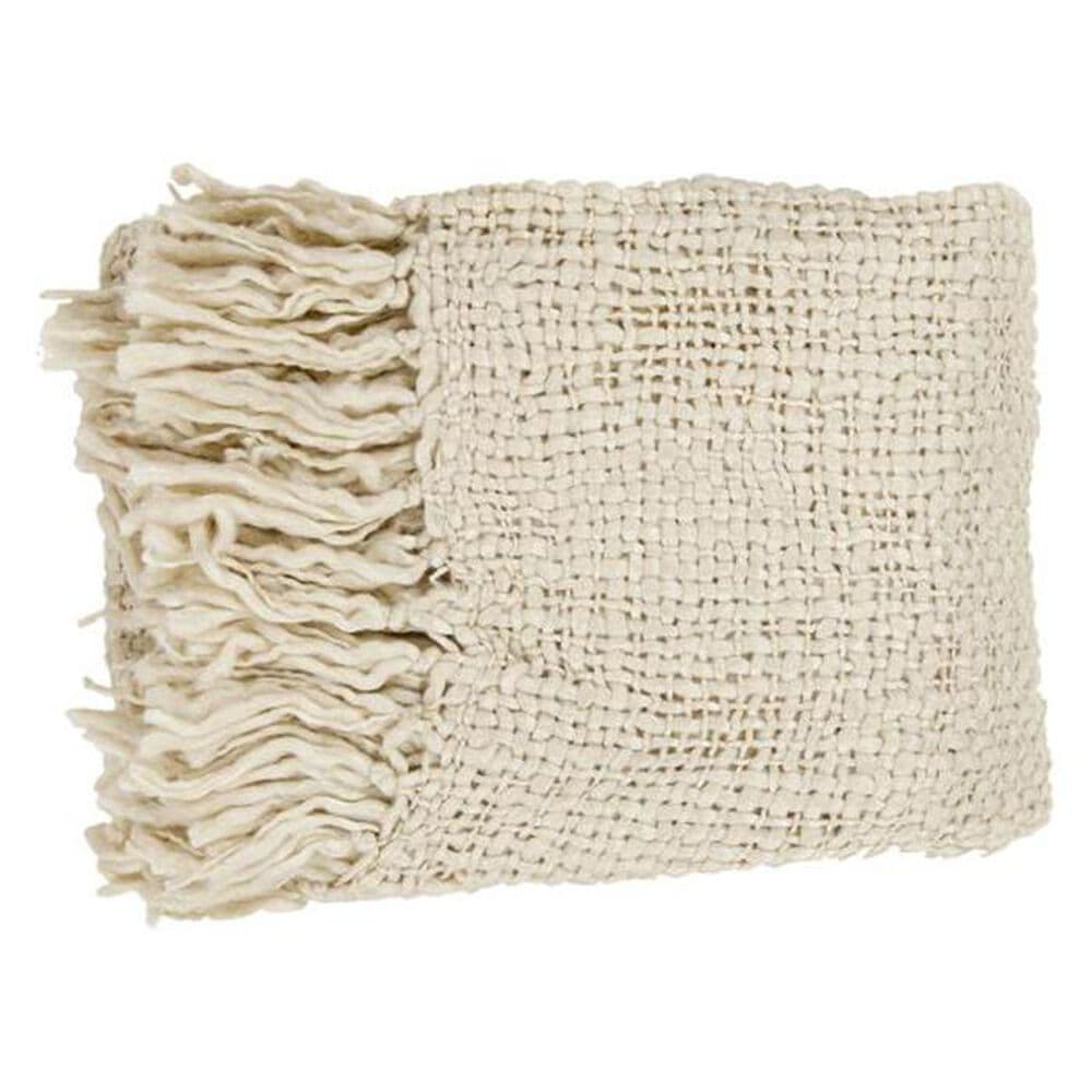 Surya Inc Tobias 51" x 71" Throw in Ivory, , large