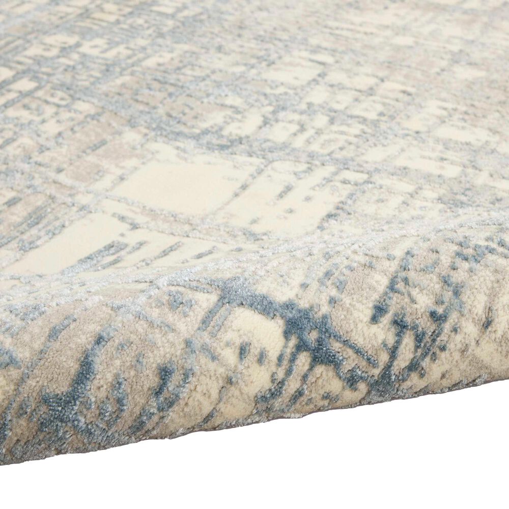 Nourison Rush 10&#39; x 14&#39; Ivory and Blue Area Rug, , large