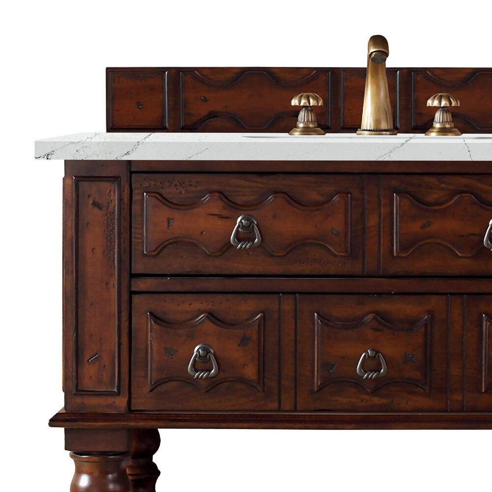 James Martin Castilian 36" Single Bathroom Vanity in Aged Cognac with 3