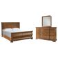 Universal Furniture New Lou 3-Piece King Sleigh Bedroom Set in Cognac, , large