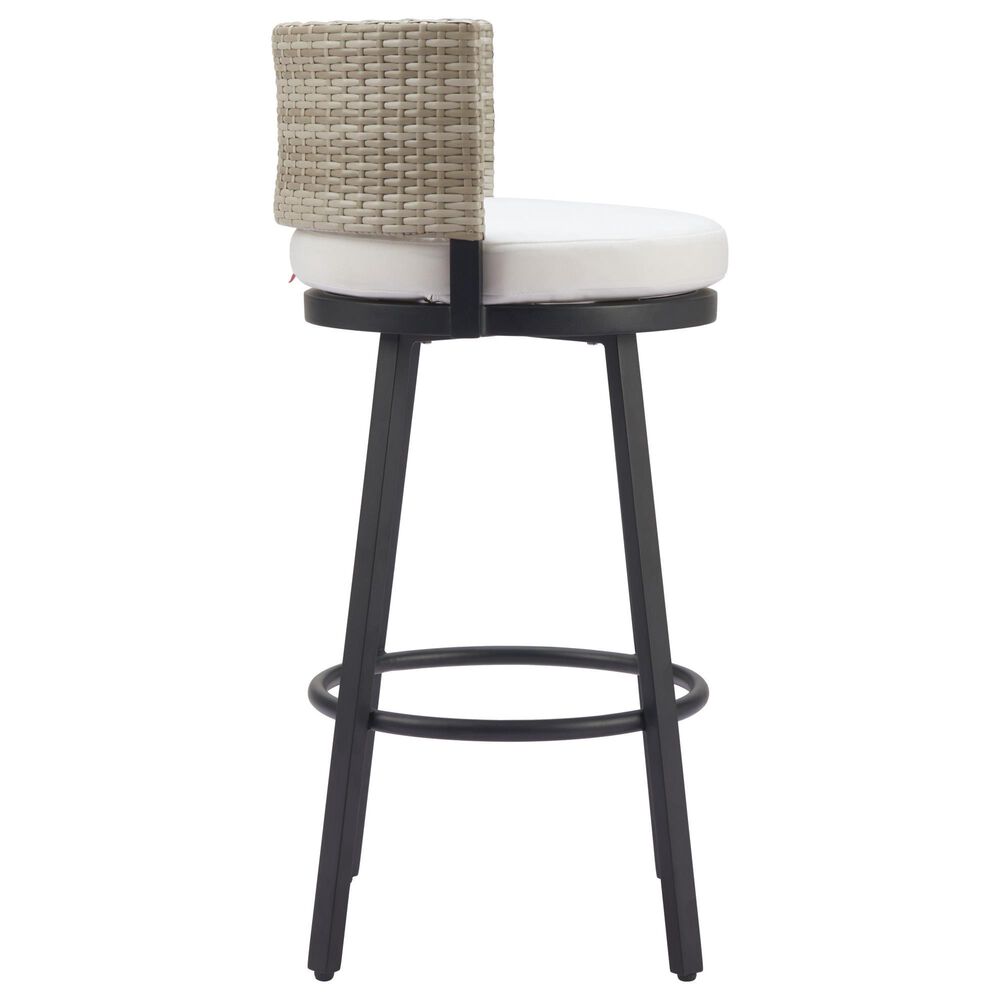 Zuo Modern Midnight Wave Patio Barstool in White, , large