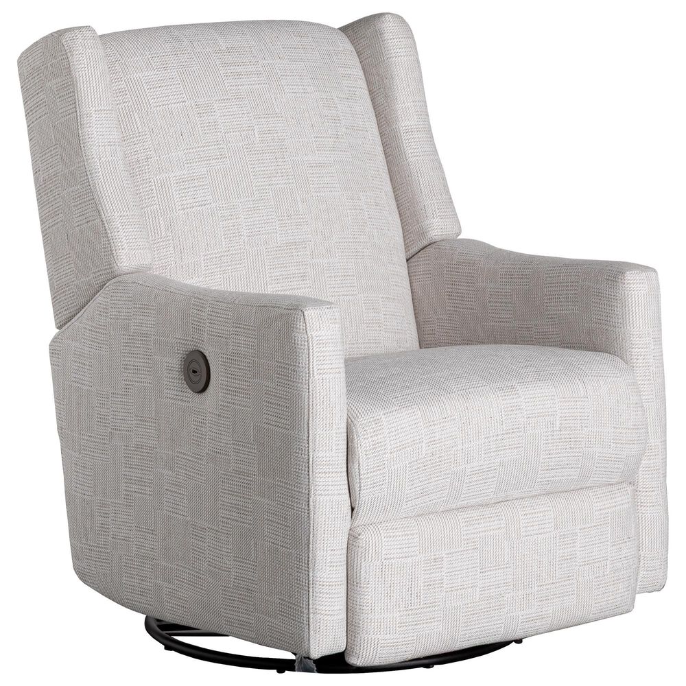 Best Home Furnishings Lillian Power Swivel Glider Recliner in Snow, , large