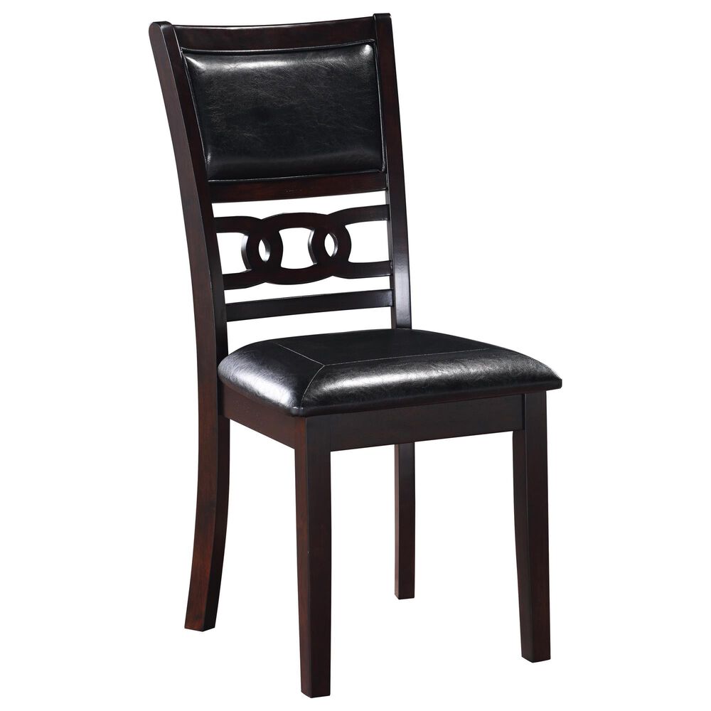 New Heritage Gia Dining Side Chair with Ebony Faux Leather Cushion, , large